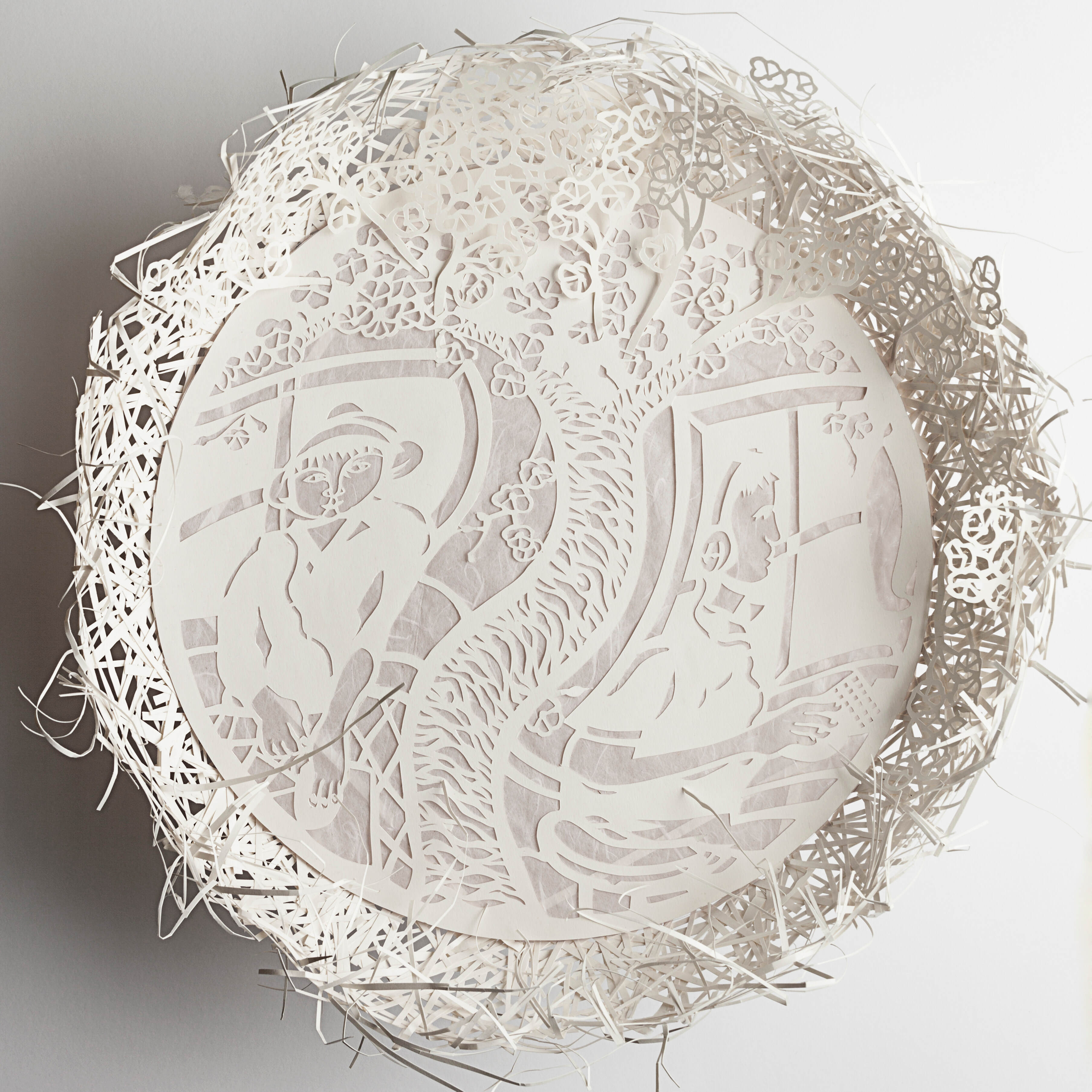 Large Bowl with blossom above view HR